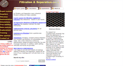 Desktop Screenshot of filtration-and-separation.com