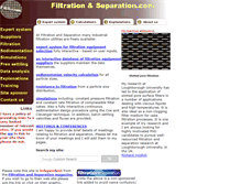 Tablet Screenshot of filtration-and-separation.com